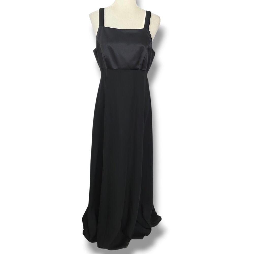 Night Way Collection‎ Formal Blavk Babydoll Gown Dress Sz 12 Runs Small Y2K Goth